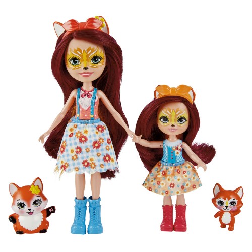 Mattel Enchantimals Κούκλα Και Αδερφάκι Felicity Fox And Flick (HCF79/HCF81)