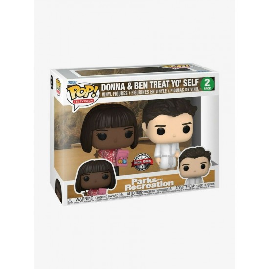 Funko Pop! 2-Pack Television: Parks and Recreation - Donna & Ben Treat Yo' Self (Special Edition) Vinyl Figures (071877)