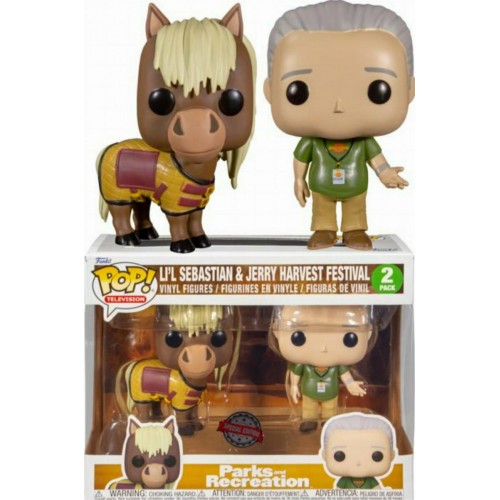 Funko Pop! 2-Pack Television: Parks and Recreation - Li'l Sebastian & Jerry Harvest Festival (Special Edition) Vinyl Figures (073012)