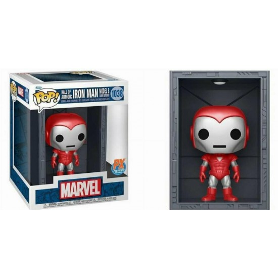 Funko Pop! Deluxe: Marvel Hall of Armor: Iron Man Model 8 Silver Centurion (Mettalic) (PX Previews Exclusive) #1038 Bobble-Head Vinyl Figure (074817)