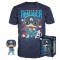 Funko Pocket Pop! & Tee (Child): Marvel - Captain America (Special Edition) Bobble-Head Vinyl Figure (4cm) & T-Shirt (M) (075029)