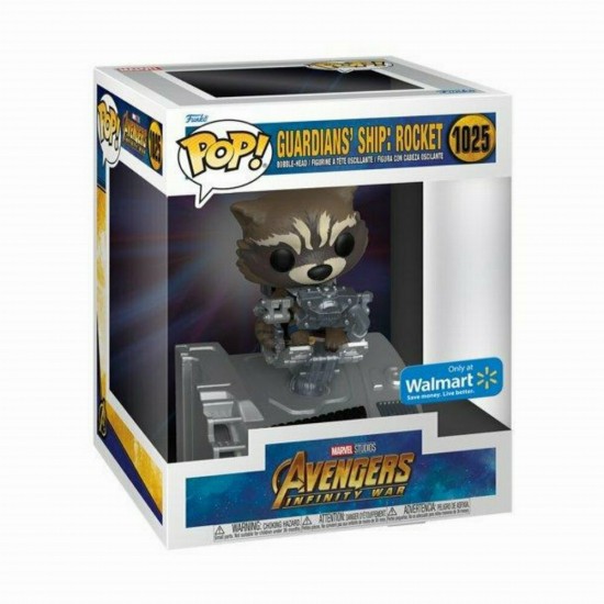 Funko Pop! Deluxe: Marvel Avengers Infinity War - Guardians' Ship: Rocket (Special Edition) #1025 Bobble-Head Vinyl Figure (076189)