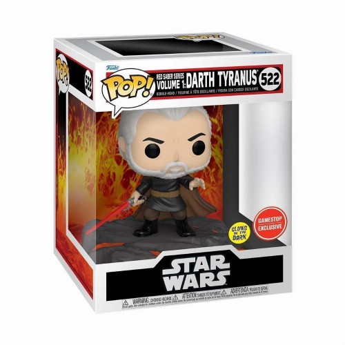 Funko Pop! Deluxe: Disney Star Wars - Red Saber Series Vol.1 - Darth Tyranus (Glows in the Dark) (Gamestop Exclusive) #522 Vinyl Figure (078639)