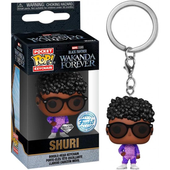 Funko Pocket Pop! Marvel Black Panther Wakanda Forever - Shuri Bobble-Head Vinyl Figure Keychain (078866)