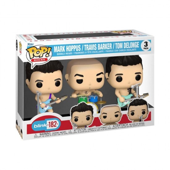 Funko Pop! Albums Deluxe: Blink-182 - Mark Hoppus, Travis Barker, Tom DeLonge (Enema of the State) #36 Vinyl Figures (078931)