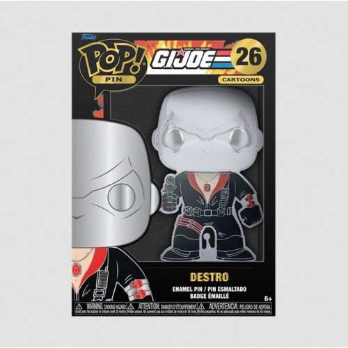 Funko Pop! Cartoons Pin: GI Joe - Destro #26 Large Enamel Pin (GIJPP0003) (081037)