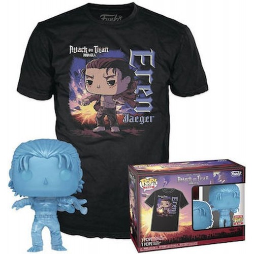 Funko Pop! & Tee (Adult): Attack on Titan Final Season - Eren Jaeger (with Marks) Vinyl Figure and T-Shirt (M) (083664)