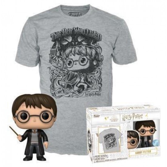 Funko Pop! & Tees (Adult): Harry Potter - Harry Potter Vinyl Figure and T-Shirt (XL) (083666)