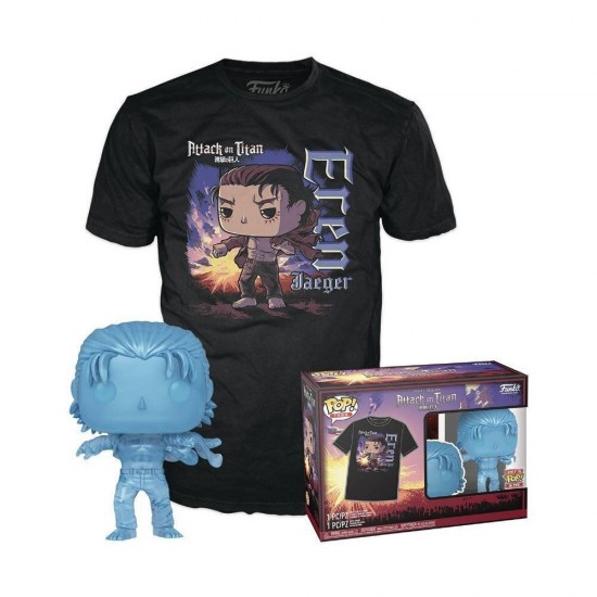 Funko Pop! & Tee (Adult): Attack on Titan Final Season - Eren Jaeger (with Marks) Vinyl Figure and T-Shirt (L) (083669) Funko Pop! & Tee (Adult): Attack on Titan Final Season - Eren Jaeger (with Marks) Vinyl Figure and T-Shirt (L) (083669)