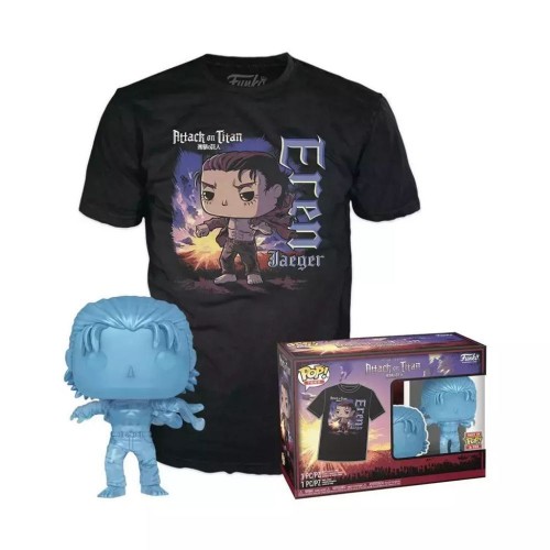 Funko Pop! & Tee (Adult): Attack on Titan Final Season - Eren Jaeger (with Marks) Vinyl Figure and T-Shirt (XL) (083670)
