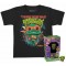 Funko Pocket Pop! & Tee (Child): Teenage Mutant Ninja Turtles Mutant Mayhem - Michelangelo Vinyl Figure and T-Shirt (L) (083695)