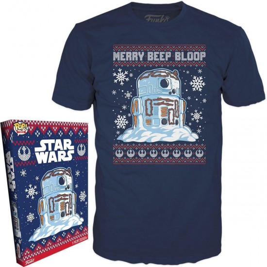 Funko Boxed Tees: Disney Star Wars Holiday - R2-D2 Snowman (M) (083941)