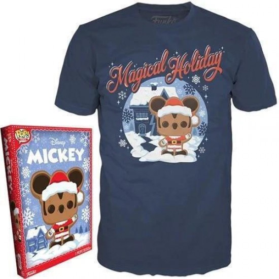 Funko Boxed Tees: Disney Holiday - Santa Mickey (M) (083945)