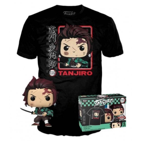 Funko Boxed Tee: Demon Sleyer - Tanjiro with Wisteria (XL) (085046)