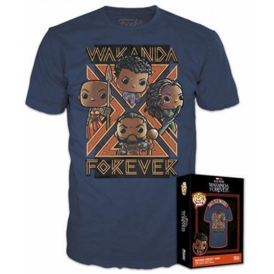 Funko Boxed Tee: Marvel Black Panther Wakanda Forever T-shirt (M) (085896)