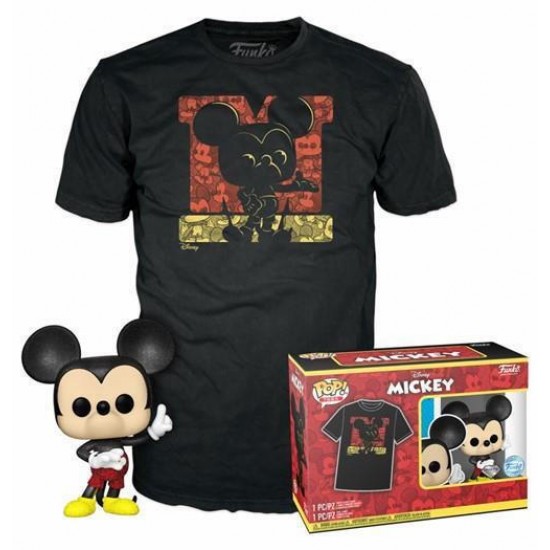 Funko Pop! & Tee (Adult): Disney - Mickey (Diamond Collection) (Special Edition) Vinyl Figure & T-Shirt (S) (086412)