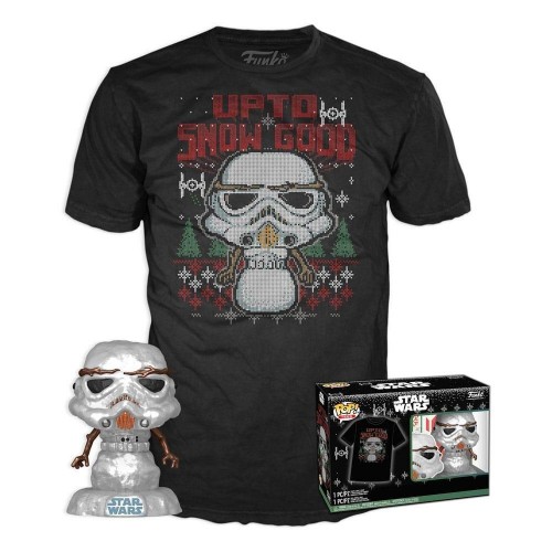 Funko Pop! & Tee (Adult): Star Wars - Holiday Stormtrooper (Metallic) Vinyl Figure & T-Shirt (M) (086417) Funko Pop! & Tee (Adult): Star Wars - Holiday Stormtrooper (Metallic) Vinyl Figure & T-Shirt (M) (086417)