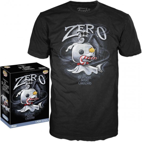 Funko Boxed Tee: The Nightmare Before Christmas - Zero with Cane (M) (086437)
