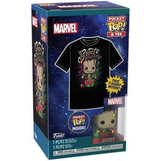 Funko Pocket Pop! & Tee (Child): Guardians of the Galaxy - Holiday Groot Vinyl Figure & T-Shirt (S) (086452)