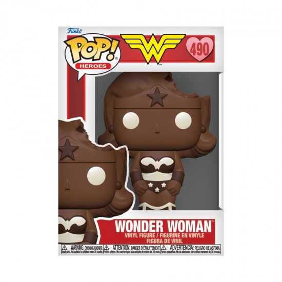 Funko Pop! Heroes DC Valentine's Day 2024 - Wonder Woman (Valentine Chocolate) #490 Vinyl Figure (087703)