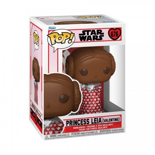 Funko Pop! Disney: Star Wars Valentine's Day 2024 - Princess Leia (Valentine Chocolate) #676 Bobble-Head Vinyl Figure (087707)