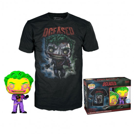 Funko Pop! & Tee (Adult): Comic Cover DC - The Joker (Blacklight) (Special Edition) Vinyl Figure & T-Shirt (S) (087767) Funko Pop! & Tee (Adult): Comic Cover DC - The Joker (Blacklight) (Special Edition) Vinyl Figure & T-Shirt (S) (087767)