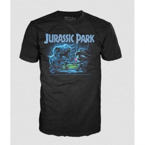Funko Pop! Tee: Jurassic Park - T-Rex with Jeep (S) (092624) Funko Pop! Tee: Jurassic Park - T-Rex with Jeep (S) (092624)