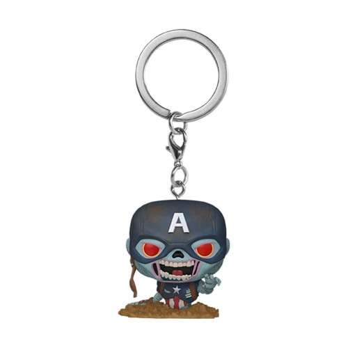 Funko Pocket Pop!: Marvel Zombies - Zombie Captain America Bobble-Head Vinyl Figure Keychain(104118) Funko Pocket Pop!: Marvel Zombies - Zombie Captain America Bobble-Head Vinyl Figure Keychain(104118)