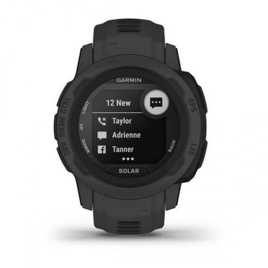 Garmin Instinct 2S Solar 2.01 cm (0.79 ) MIP 40 mm Digital 156 x 156 pixels Graphite GPS (satellite) (010-02564-00)