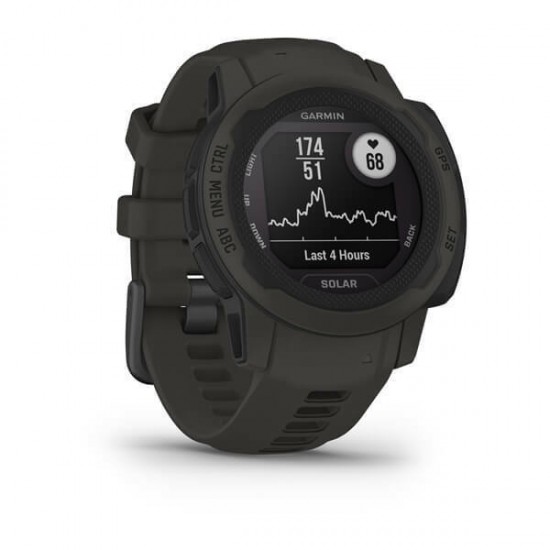 Garmin Instinct 2S Solar 2.01 cm (0.79 ) MIP 40 mm Digital 156 x 156 pixels Graphite GPS (satellite) (010-02564-00)