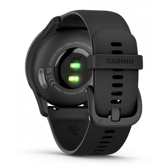Garmin vivomove Trend LCD 40 mm Hybrid 254 x 346 pixels Touchscreen Black GPS (satellite) (010-02665-00)