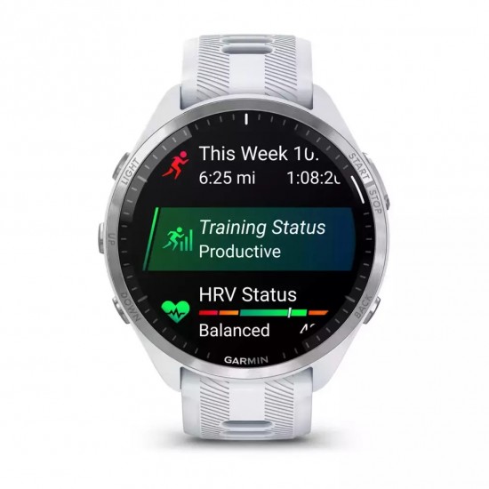 Garmin Forerunner 965 3.56 cm (1.4 ) AMOLED 47 mm Digital 454 x 454 pixels Touchscreen White Wi-Fi GPS (satellite) (010-02809-11)