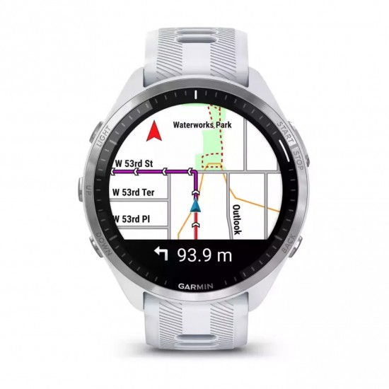 Garmin Forerunner 965 3.56 cm (1.4 ) AMOLED 47 mm Digital 454 x 454 pixels Touchscreen White Wi-Fi GPS (satellite) (010-02809-11)