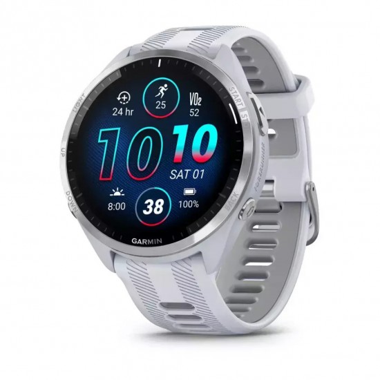 Garmin Forerunner 965 3.56 cm (1.4 ) AMOLED 47 mm Digital 454 x 454 pixels Touchscreen White Wi-Fi GPS (satellite) (010-02809-11)