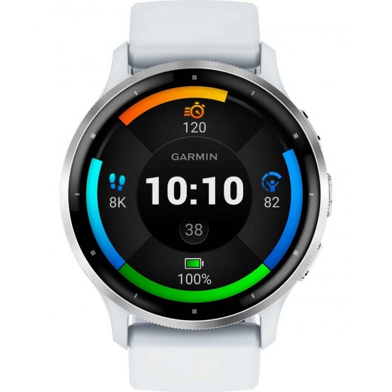 Garmin Venu 3 3.56 cm (1.4 ) AMOLED 45 mm Digital 454 x 454 pixels Touchscreen Silver  White Wi-Fi GPS (satellite) (010-02784-00)