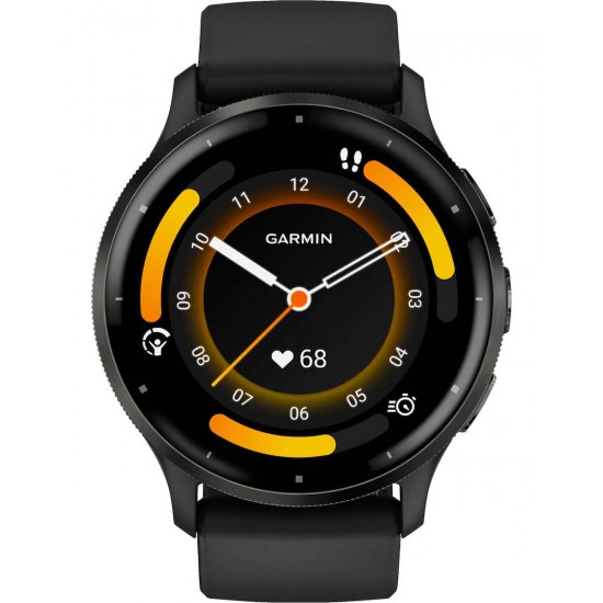 Garmin Venu 3 3.56 cm (1.4 ) AMOLED 45 mm Digital 454 x 454 pixels Touchscreen Black Wi-Fi GPS (satellite) (010-02784-01)