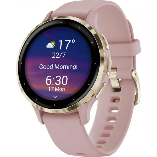 Garmin Venu 3S 3.05 cm (1.2 ) AMOLED 41 mm Digital 390 x 390 pixels Touchscreen Gold Rose Wi-Fi GPS (satellite) (010-02785-03) Garmin Venu 3S 3.05 cm (1.2 ) AMOLED 41 mm Digital 390 x 390 pixels Touchscreen Gold Rose Wi-Fi GPS (satellite) (010-02785-03)