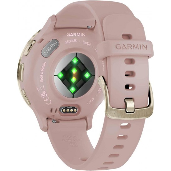 Garmin Venu 3S 3.05 cm (1.2 ) AMOLED 41 mm Digital 390 x 390 pixels Touchscreen Gold Rose Wi-Fi GPS (satellite) (010-02785-03) Garmin Venu 3S 3.05 cm (1.2 ) AMOLED 41 mm Digital 390 x 390 pixels Touchscreen Gold Rose Wi-Fi GPS (satellite) (010-02785-03)