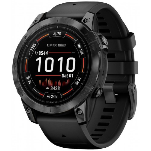 Garmin epix Pro (Gen 2) 3.3 cm (1.3 ) AMOLED 47 mm Digital 416 x 416 pixels Touchscreen Grey Wi-Fi GPS (satellite) (010-02803-01)
