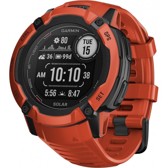 Garmin Instinct 2X Solar 2.79 cm (1.1 ) MIP 50 mm Digital 176 x 176 pixels Touchscreen Red GPS (satellite) (010-02805-01) Garmin Instinct 2X Solar 2.79 cm (1.1 ) MIP 50 mm Digital 176 x 176 pixels Touchscreen Red GPS (satellite) (010-02805-01)