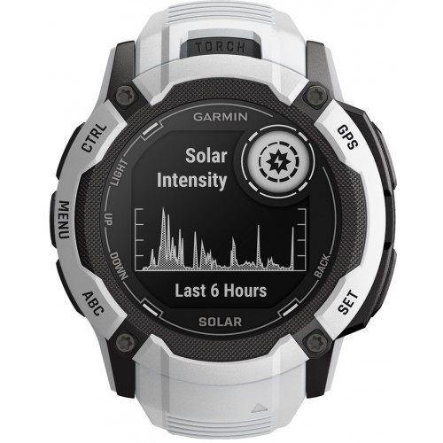Garmin Instinct 2X Solar 2.79 cm (1.1 ) MIP 50 mm Digital 176 x 176 pixels Touchscreen White GPS (satellite) (010-02805-04)