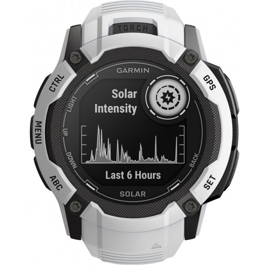 Garmin Instinct 2X Solar 2.79 cm (1.1 ) MIP 50 mm Digital 176 x 176 pixels Touchscreen White GPS (satellite) (010-02805-04)