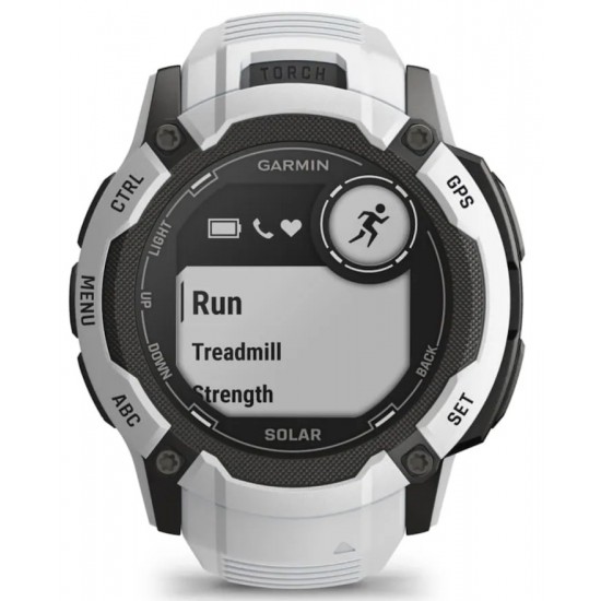 Garmin Instinct 2X Solar 2.79 cm (1.1 ) MIP 50 mm Digital 176 x 176 pixels Touchscreen White GPS (satellite) (010-02805-04)