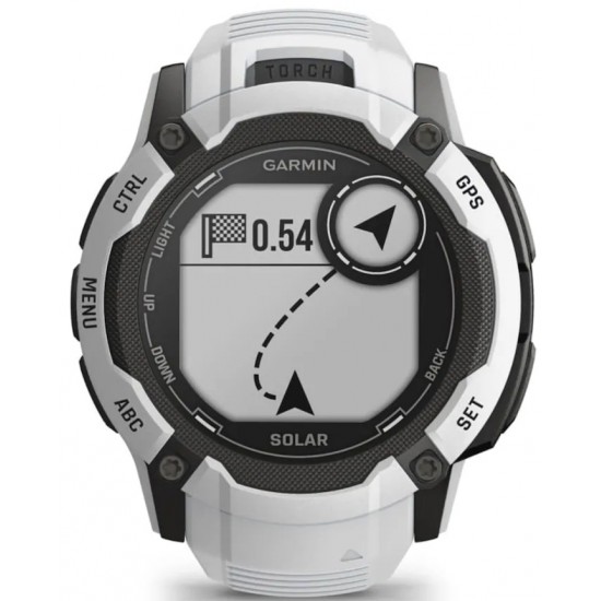 Garmin Instinct 2X Solar 2.79 cm (1.1 ) MIP 50 mm Digital 176 x 176 pixels Touchscreen White GPS (satellite) (010-02805-04)