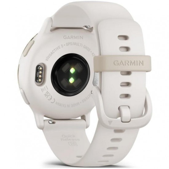Garmin Vivoactive 5 3.05 cm (1.2 ) AMOLED 42 mm Digital 390 x 390 pixels Touchscreen White Wi-Fi GPS (satellite) (010-02862-11)