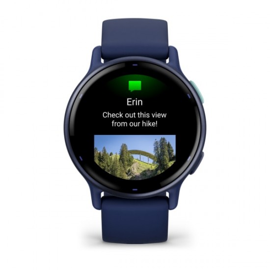 Garmin Vivoactive 5 3.05 cm (1.2 ) AMOLED 42 mm Digital 390 x 390 pixels Touchscreen Blue Wi-Fi GPS (satellite) (010-02862-12)