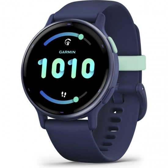 Garmin Vivoactive 5 3.05 cm (1.2 ) AMOLED 42 mm Digital 390 x 390 pixels Touchscreen Blue Wi-Fi GPS (satellite) (010-02862-12)