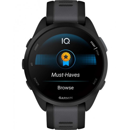 Garmin Forerunner 165 3.05 cm (1.2 ) AMOLED 43 mm Digital 390 x 390 pixels Touchscreen Black GPS (satellite) (010-02863-20)