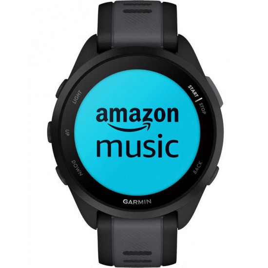 Garmin Forerunner 165 Music 3.05 cm (1.2 ) AMOLED 43 mm Digital 390 x 390 pixels Touchscreen Black GPS (satellite) (010-02863-30)