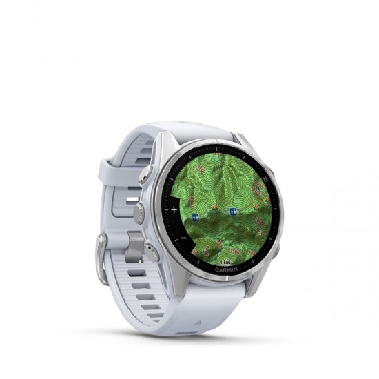 Garmin Fenix 8 3.3 cm (1.3 ) AMOLED 43 mm Digital 416 x 416 pixels Touchscreen Silver Wi-Fi GPS (satellite) (010-02903-00)